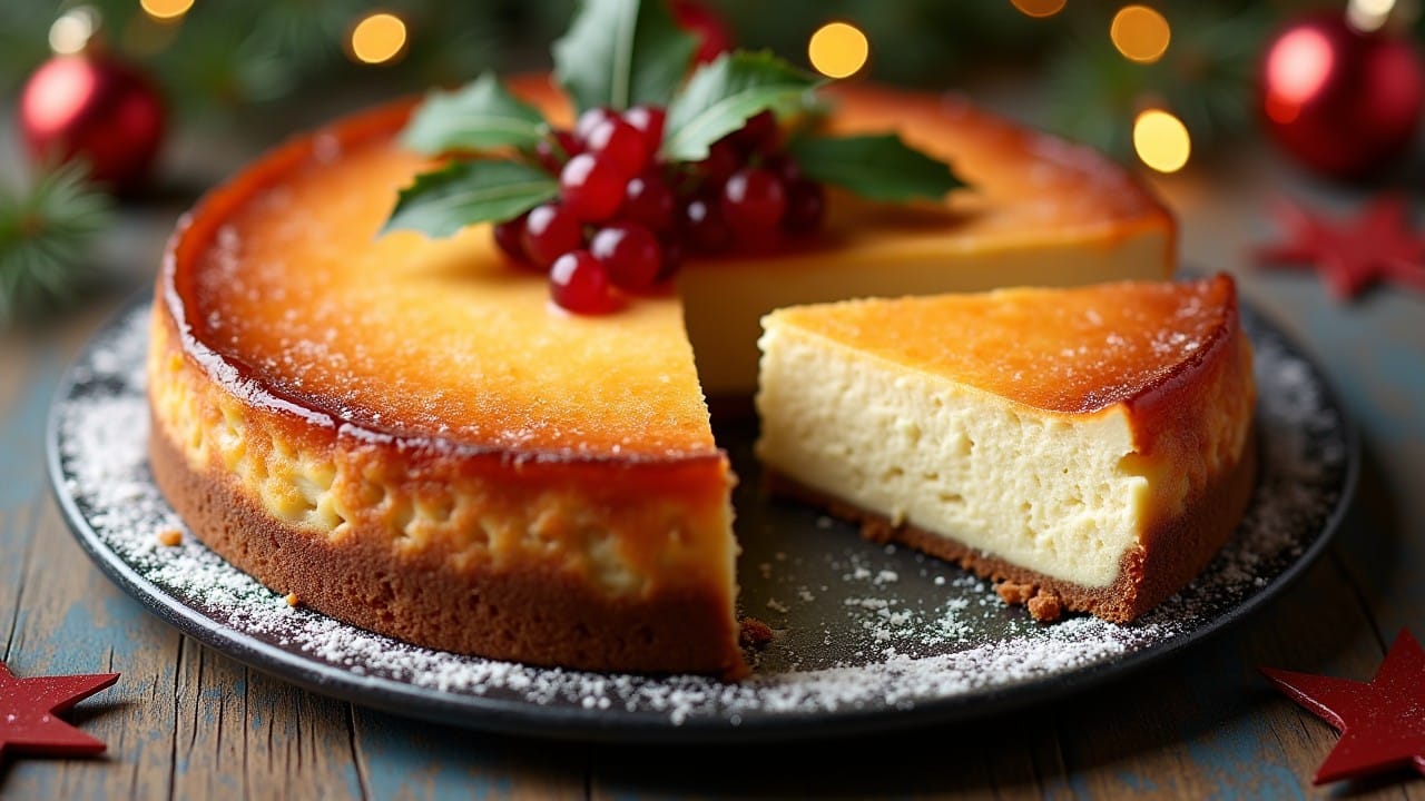 No-Bake Christmas Cheesecake